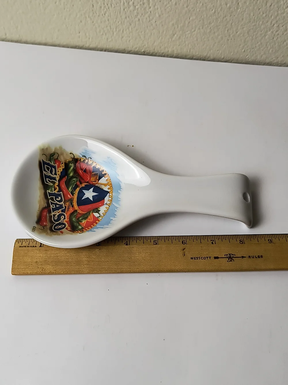 El Paso Ceramic Spoon Rest with Southwestern Emblem